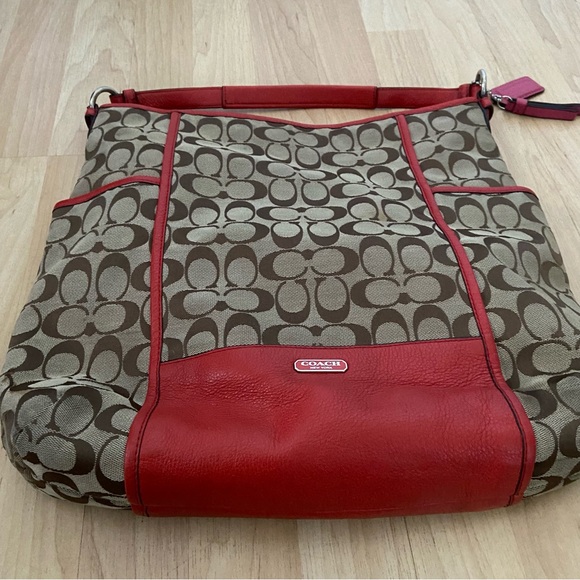 COACH Signature Jacquard Park Hobo Bag Large no body strap Y2K - Picture 2 of 12